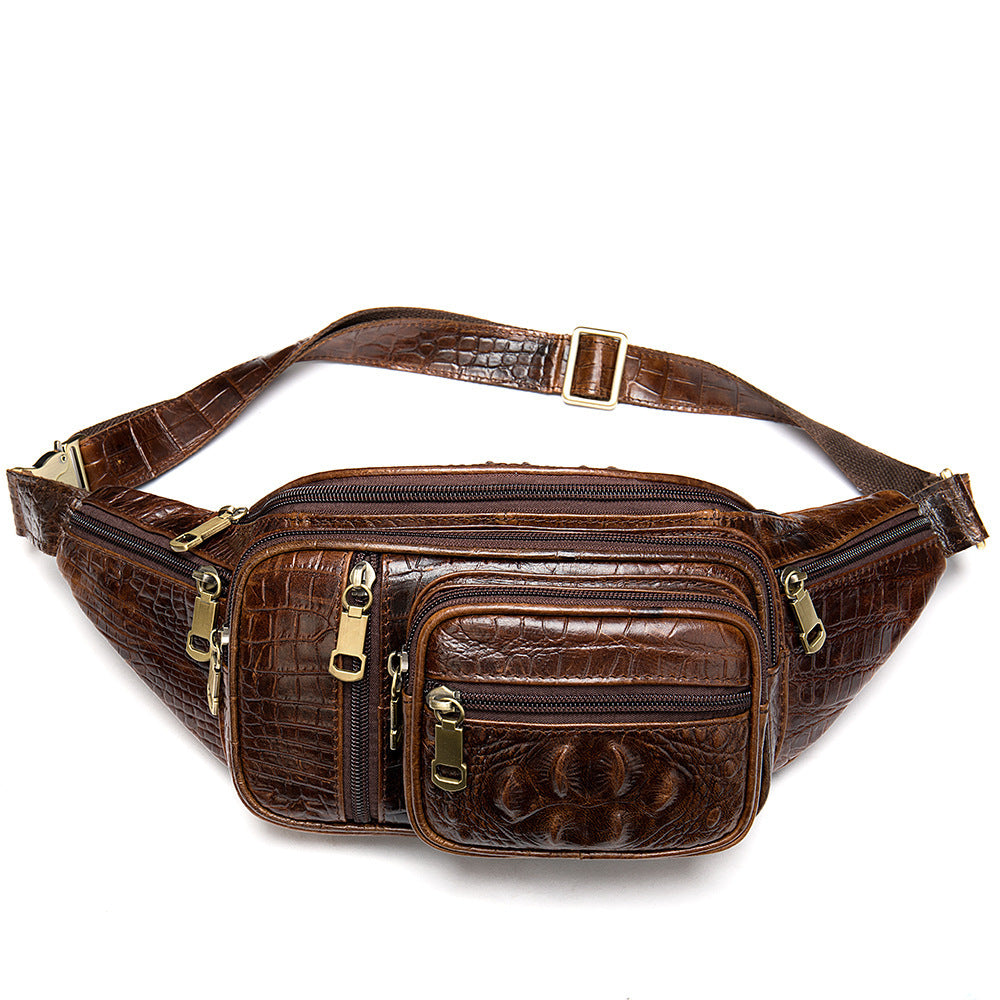 Oil Wax Leather Retro Cowhide Crossbody Chest Bag