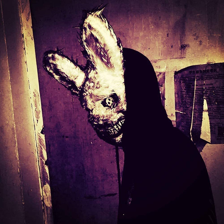 Halloween Scary Mask Bear Rabbit Bunny Mask, Bloody Plush Head Mask, Cosplay Costume Props Halloween Party Horror Devil Bear & Rabbit Mask