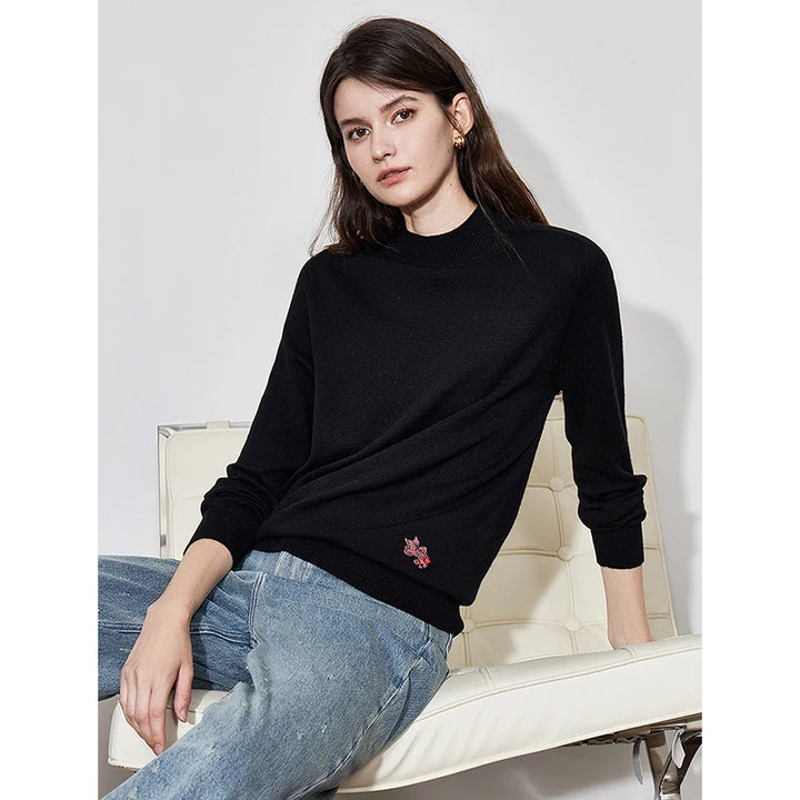 Women’s Woolen Knitwear Half Turtleneck Sweater