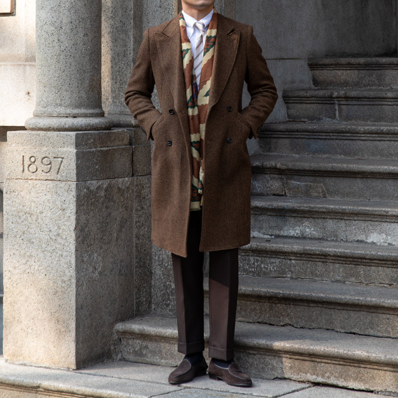 Men's Vintage Wool Brown Denim Jacket