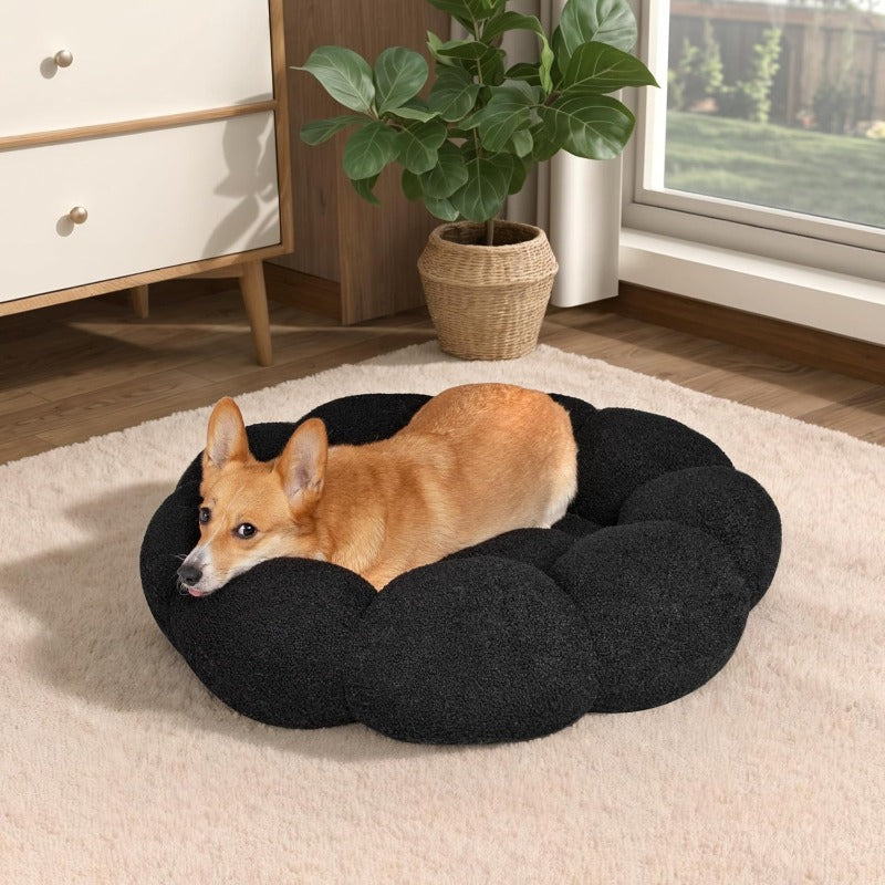 Calming Flower Dog Bed for Medium Dogs