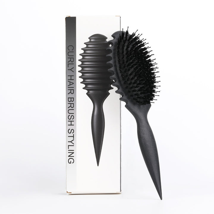 Curl Defining Boar Bristle Detangling Hair Brush