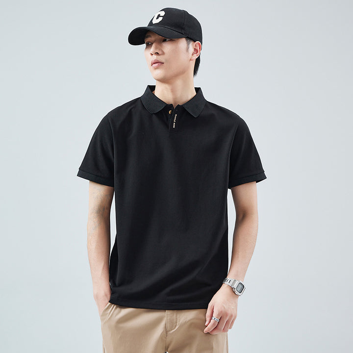 Lapel Polo Shirt Men's American Casual