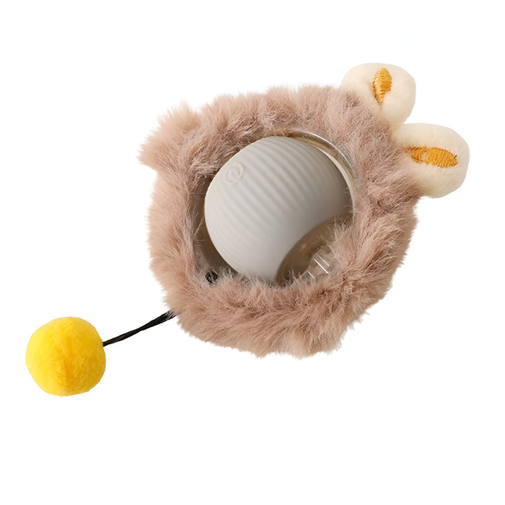 Interactive Rolling Ball Toy for Cats with Snake Tail – USB Rechargeable, Plush Design