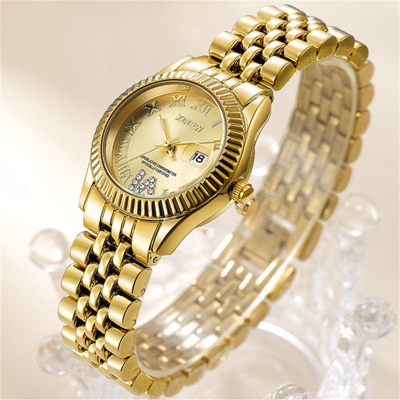 Children's Fashion Casual Alloy Belt Calendar Quartz Watch