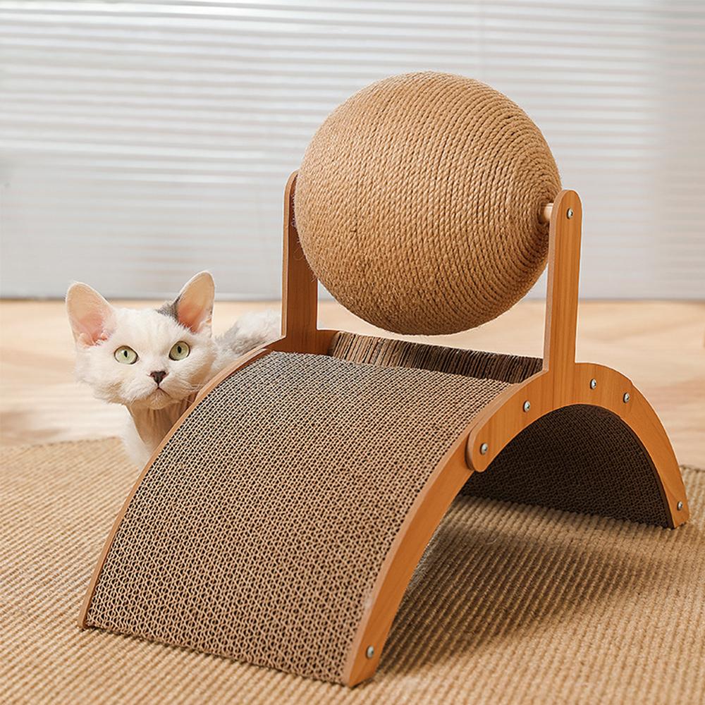 Wear-Resistant Cat Scratching Board & Sisal Rope Ball Toy