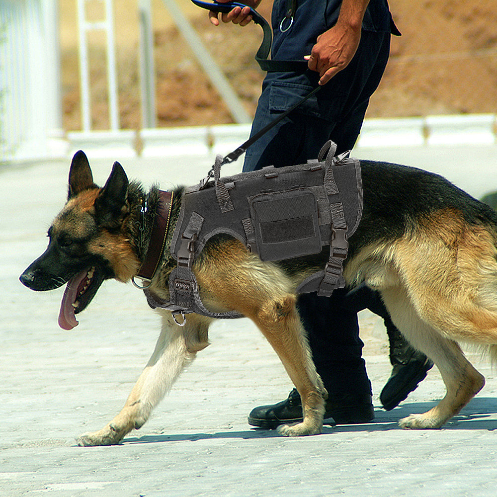 Adjustable Dog Tactical Harness Molle Vest