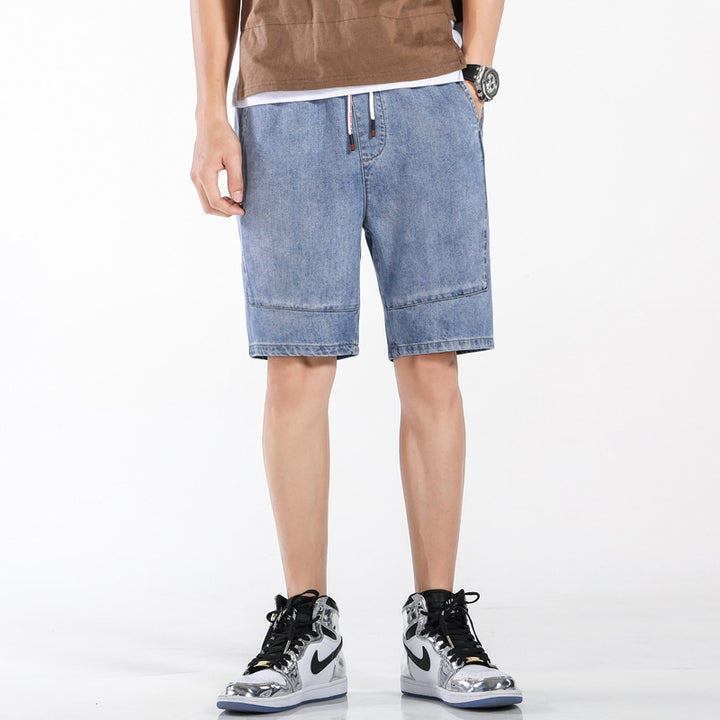 Summer New Denim Cargo Pants Shorts Loose Plus Size