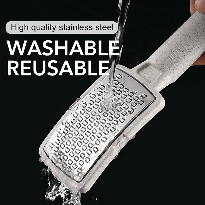 Stainless Steel Foot File Callus Remover with Dead Skin Storage