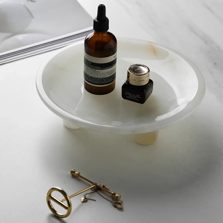 White Onyx Marble Tray