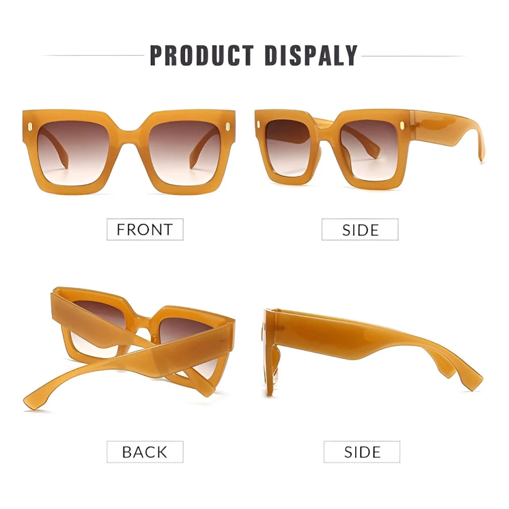 Retro Square Frame Cat Eye Sunglasses