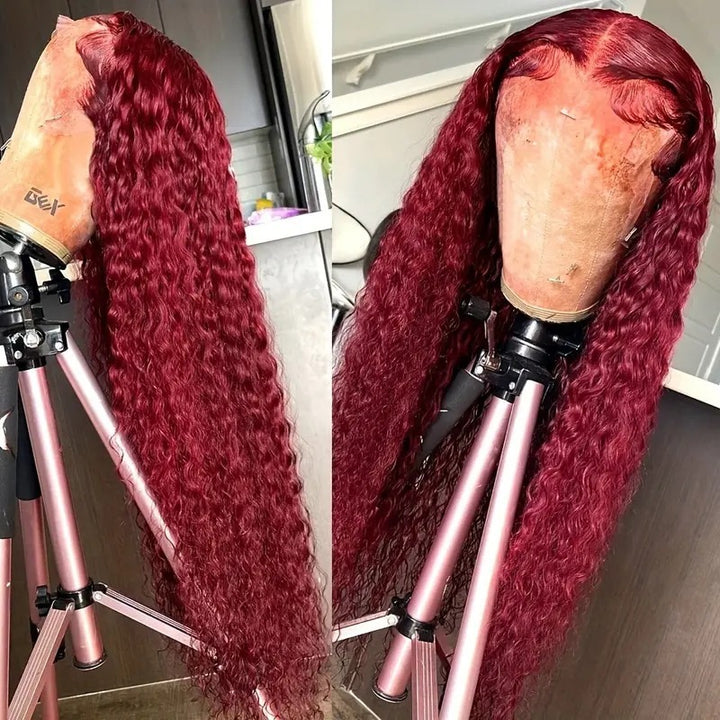 Fashionable Wine Red Curly Hair Wig