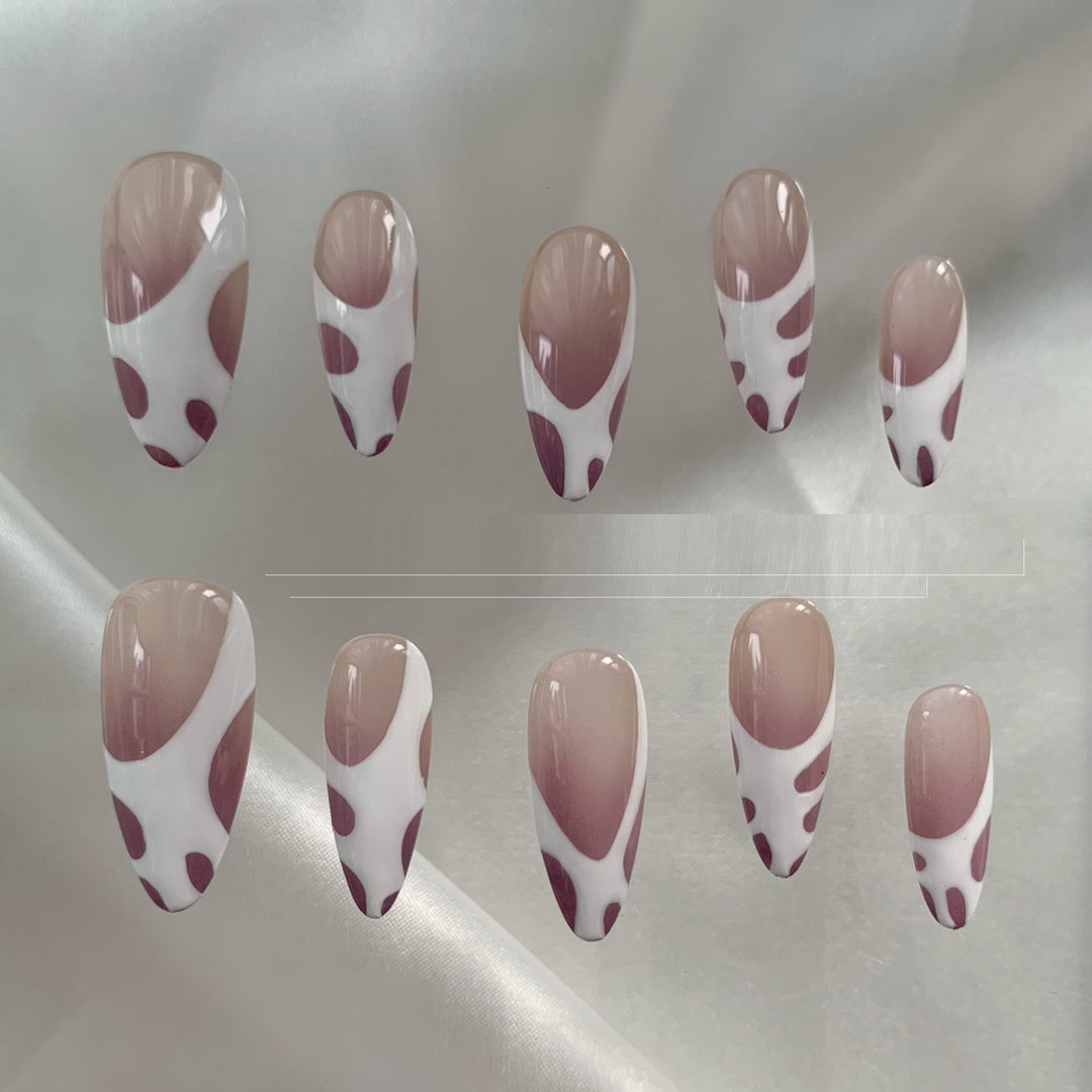 Handmade Custom Advanced Almond French Manicure