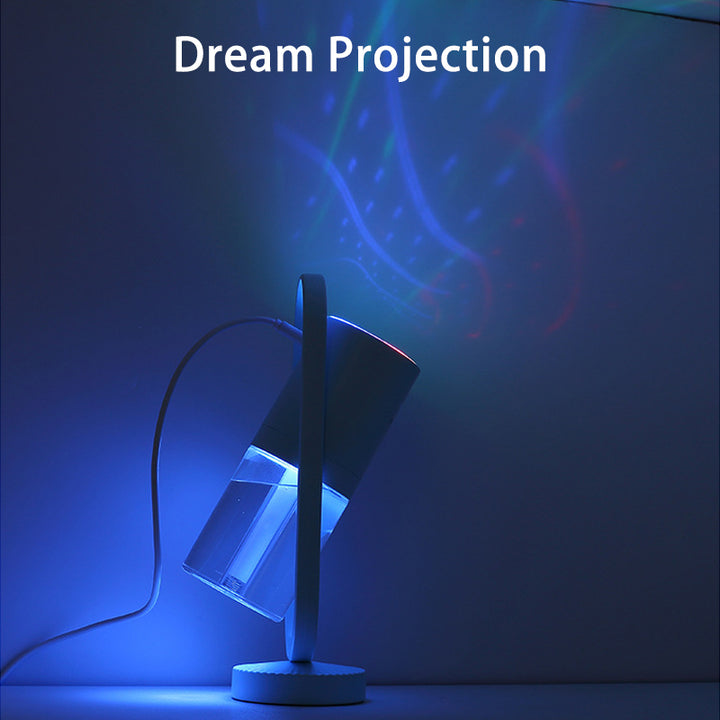 USB Cool Mist Humidifier with Essential Oil Diffuser and LED Night Light Projection