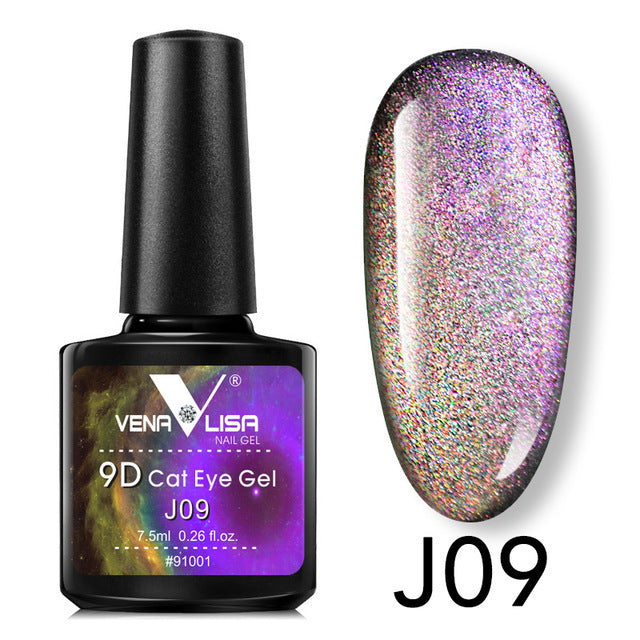 Venalisa 9D Gel Varnish Cat Eye Magic Chameleon Gel Varnish Nail Manicure Galaxy Starry Magnetic Multicolor 5ml Nail Gel Polish