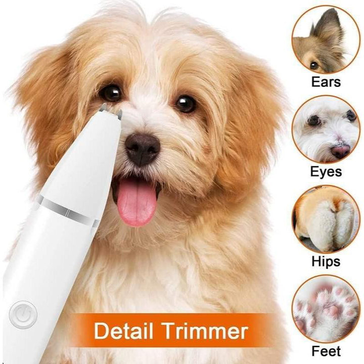 Professional Dog Clippers Grooming Kit - Low Noise Cordless Paw Trimmer & Nail Grinder