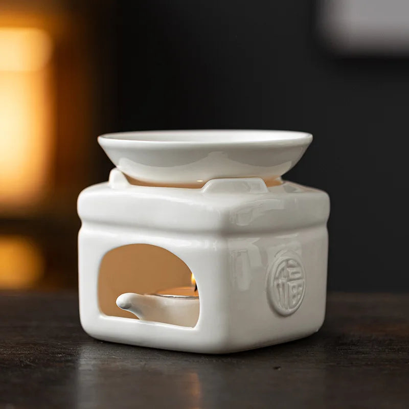 White Porcelain Essential Oil Furnace