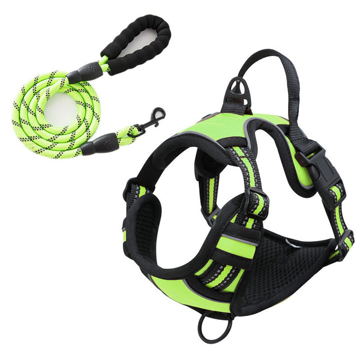 Reflective Adjustable Dog Harness and Leash Set