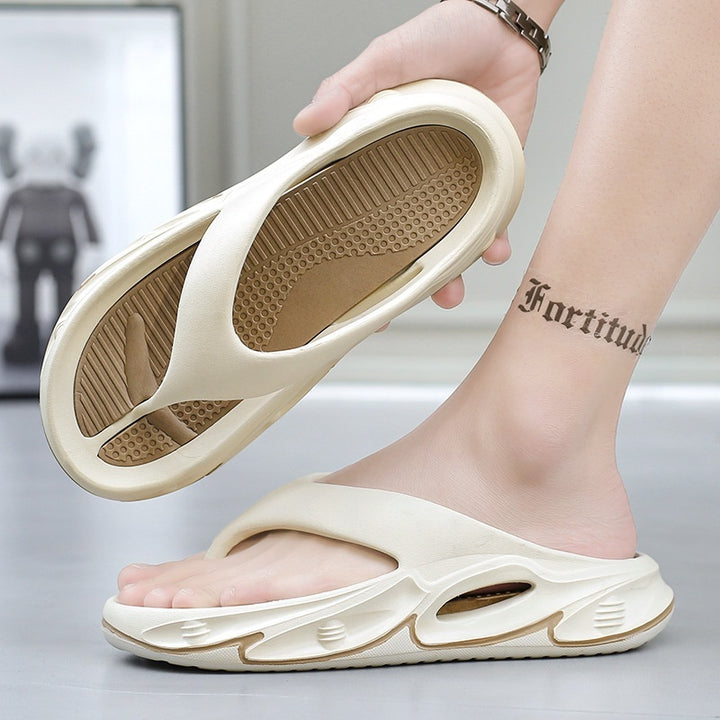 Summer New Platform Slip-on Flip-toe Lightweight Casual Slippers