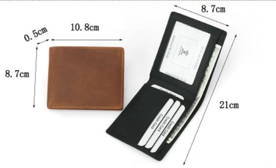 RFID Leather Bifold Retro Men's Wallet