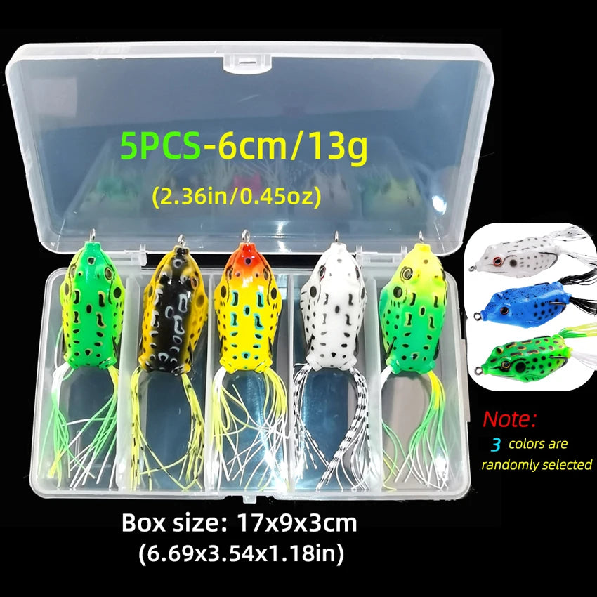 Topwater Frog Soft Lure Set