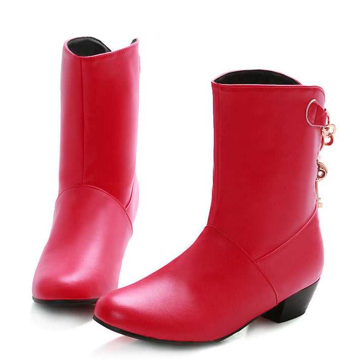 Women's Low-heeled Premium PU Ankle Boots