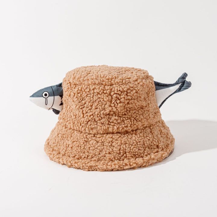 Cozy Panama Lamb Hair Bucket Hat for Autumn and Winter