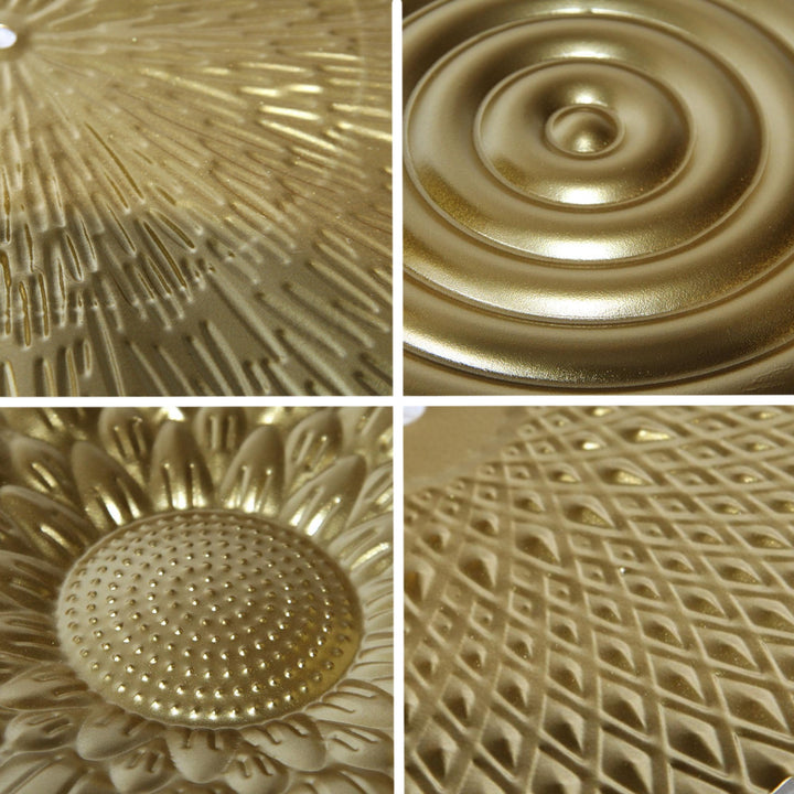 Elegant Round Gold Metal Wall Hanging Decoration