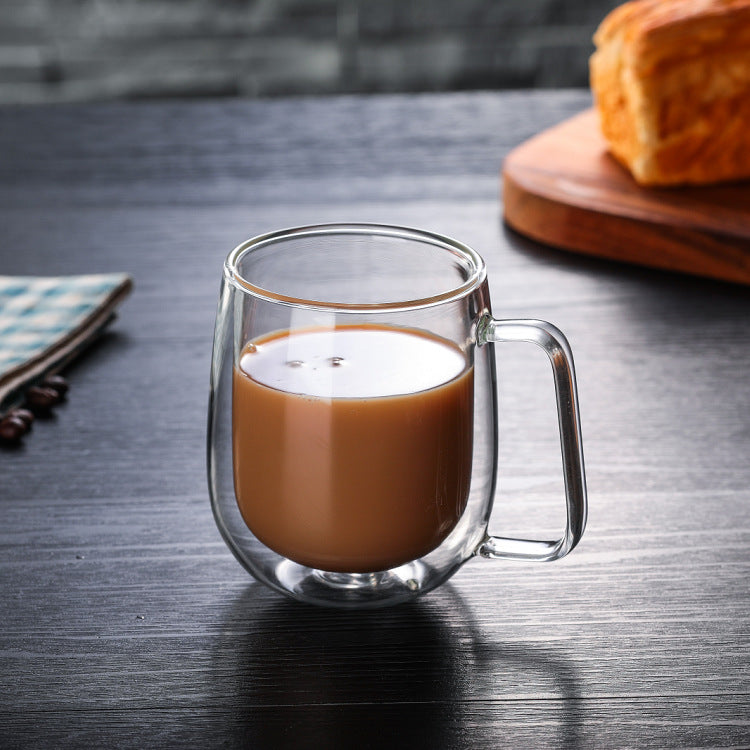 Double Wall Heat Resistant Borosilicate Glass Mug