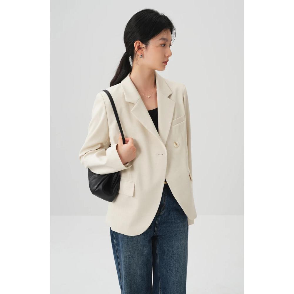 Versatile Women's Solid Color Suit Jacket