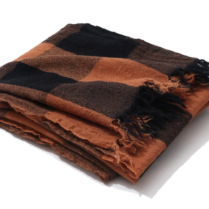 Women's Cashmere-Feel Plaid Shawl