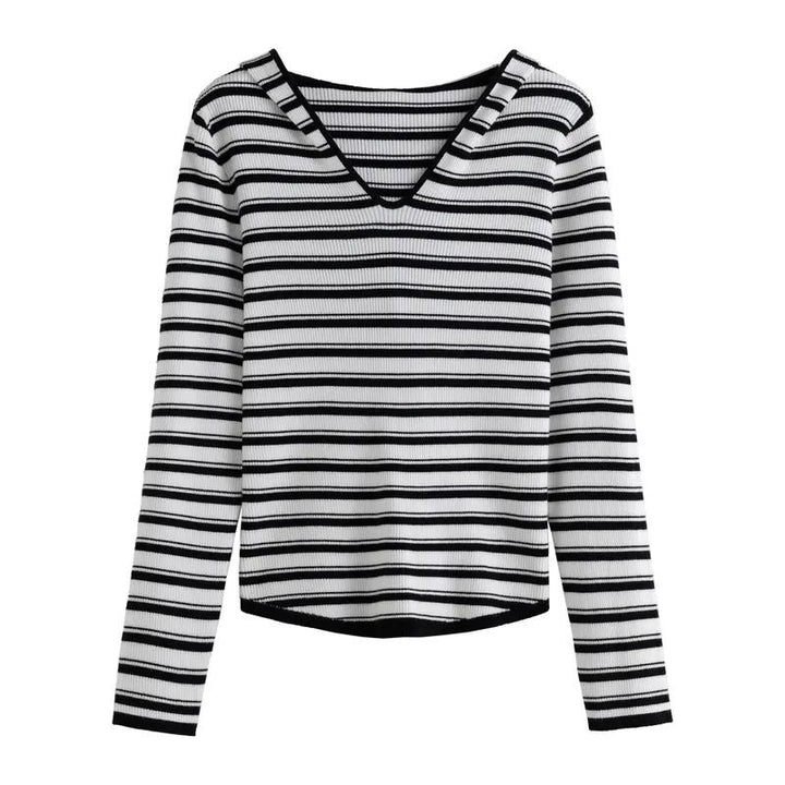 Simple Commuting Casual V-neck Hooded Sweater for Women