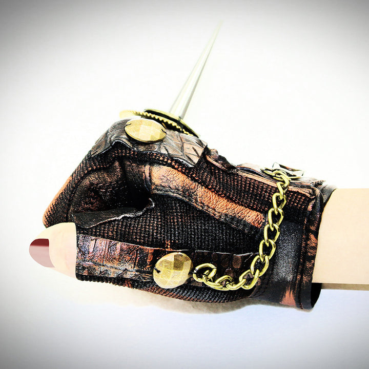 Steampunk Rock Locomotive Half Finger Gloves Outdoor