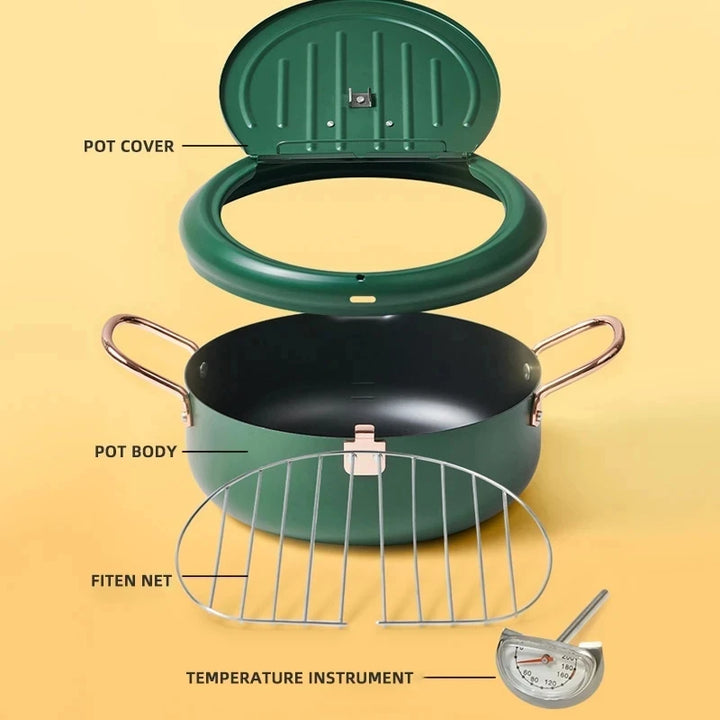 Stainless Steel Oil Frying Pot with Temperature Control