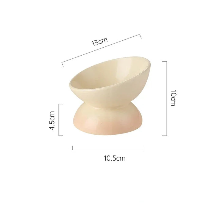 Gradient Ceramic Cat Bowl