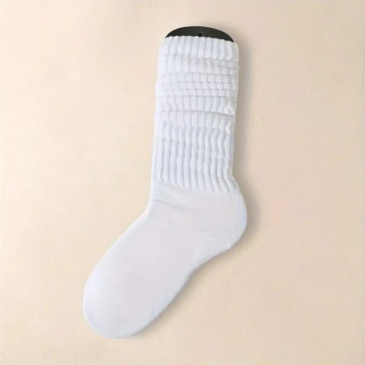 3 Pairs Women's Pleated Mid-Length Bubble Socks