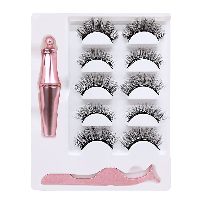 Magnet False Eyelashes Natural Thick Liquid Eyeliner Set