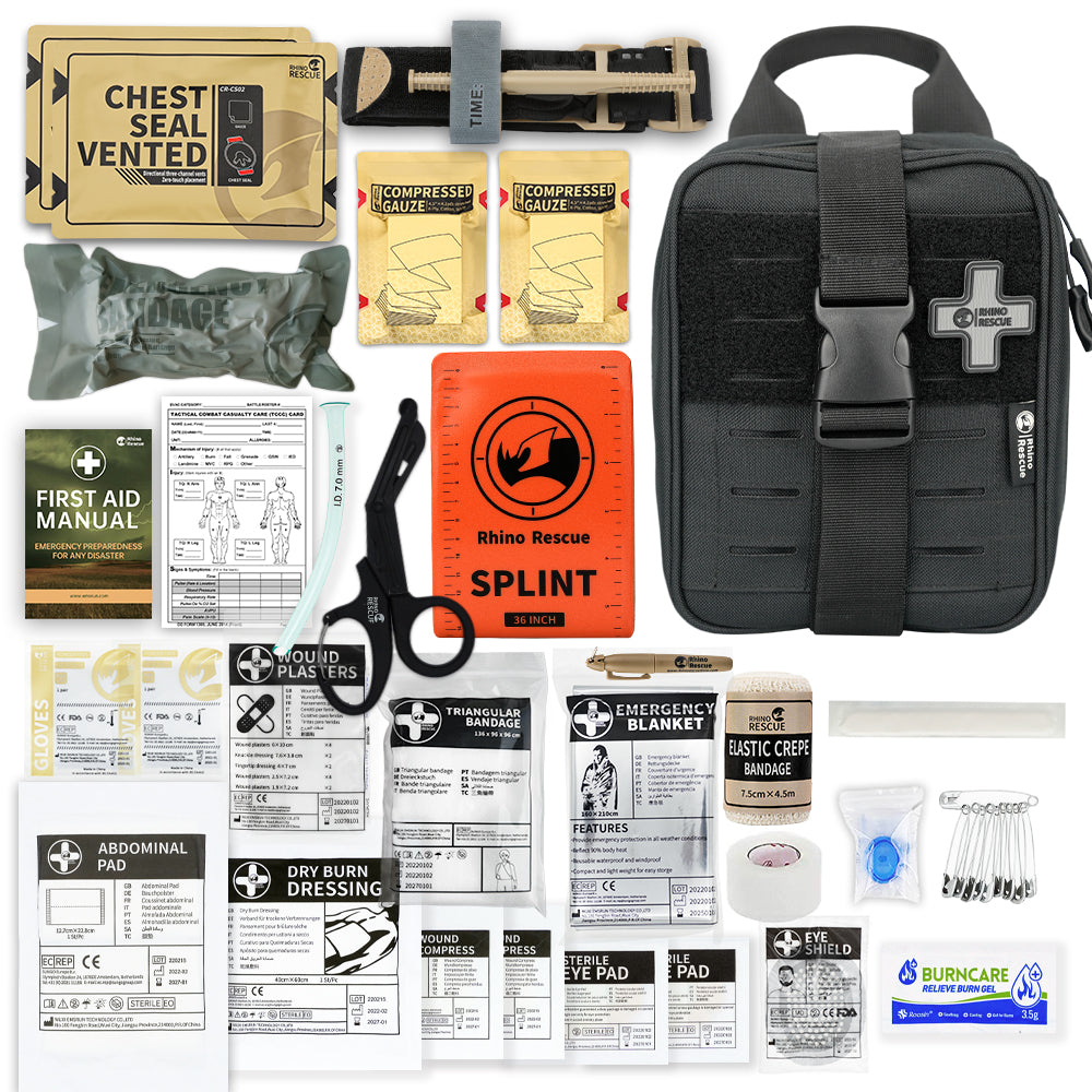 IFAK Trauma First Aid Kit for Car, Home, Travel, Hiking, and Camping