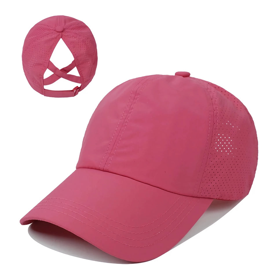 Summer Mesh Ponytail Baseball Sports Cap for Women