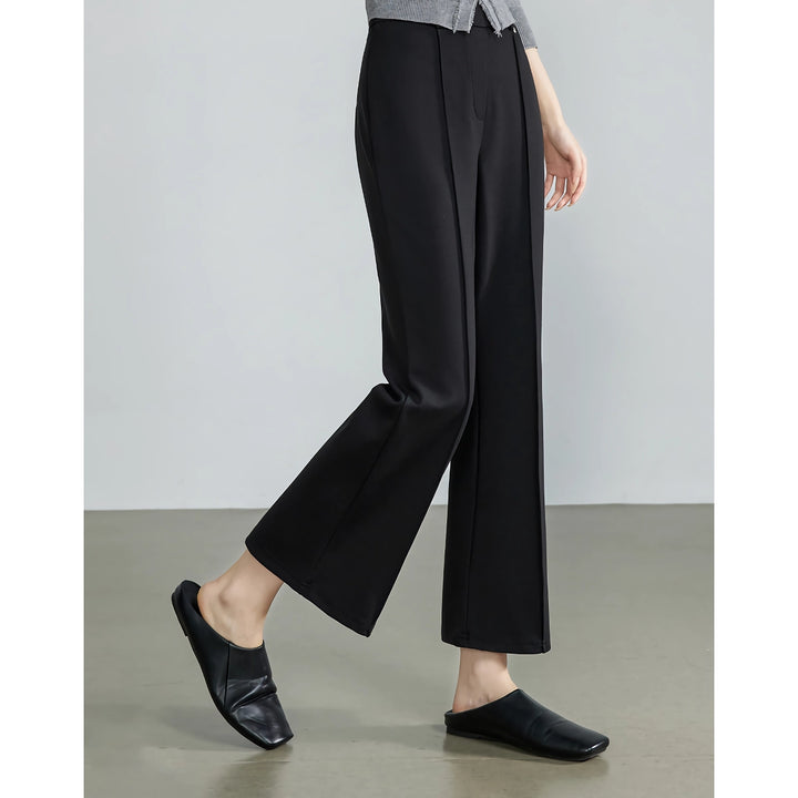 Elegant Micro Flare Ankle-Length Casual Pants for Women