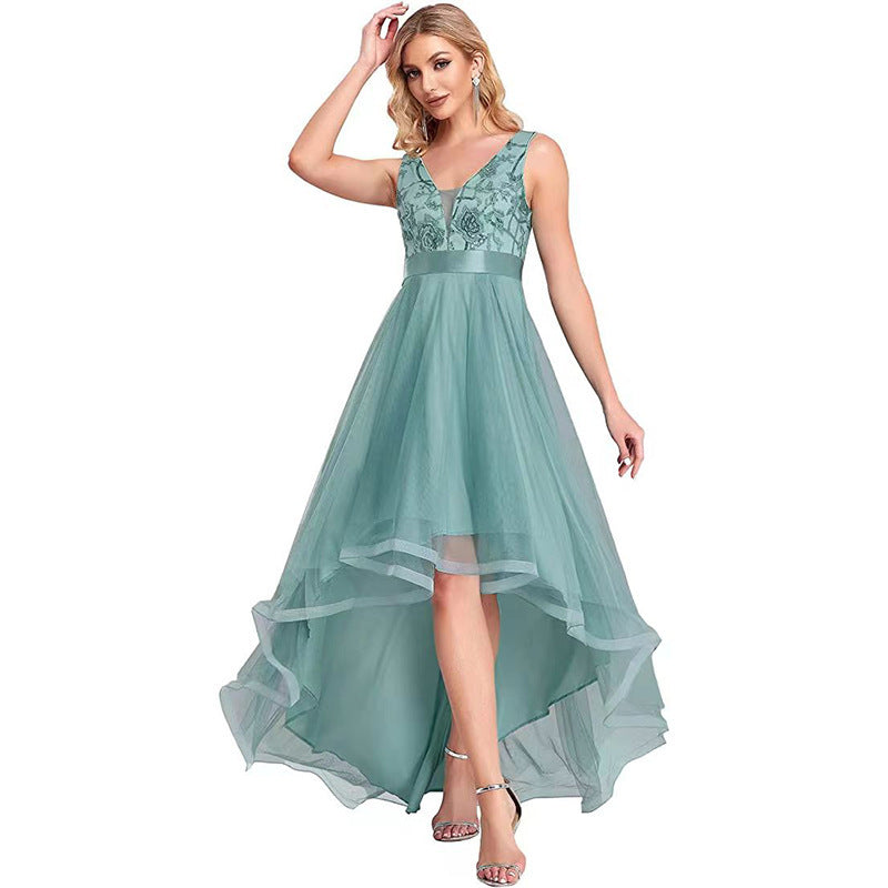 Bridesmaid Prom Evening Dress For Sequin Gauze Annual Meeting