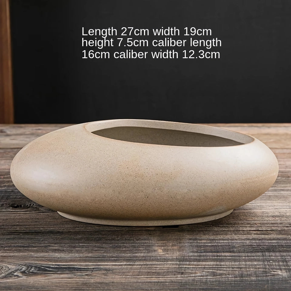 Large-caliber Ceramic Flowerpot for Office and Balcony