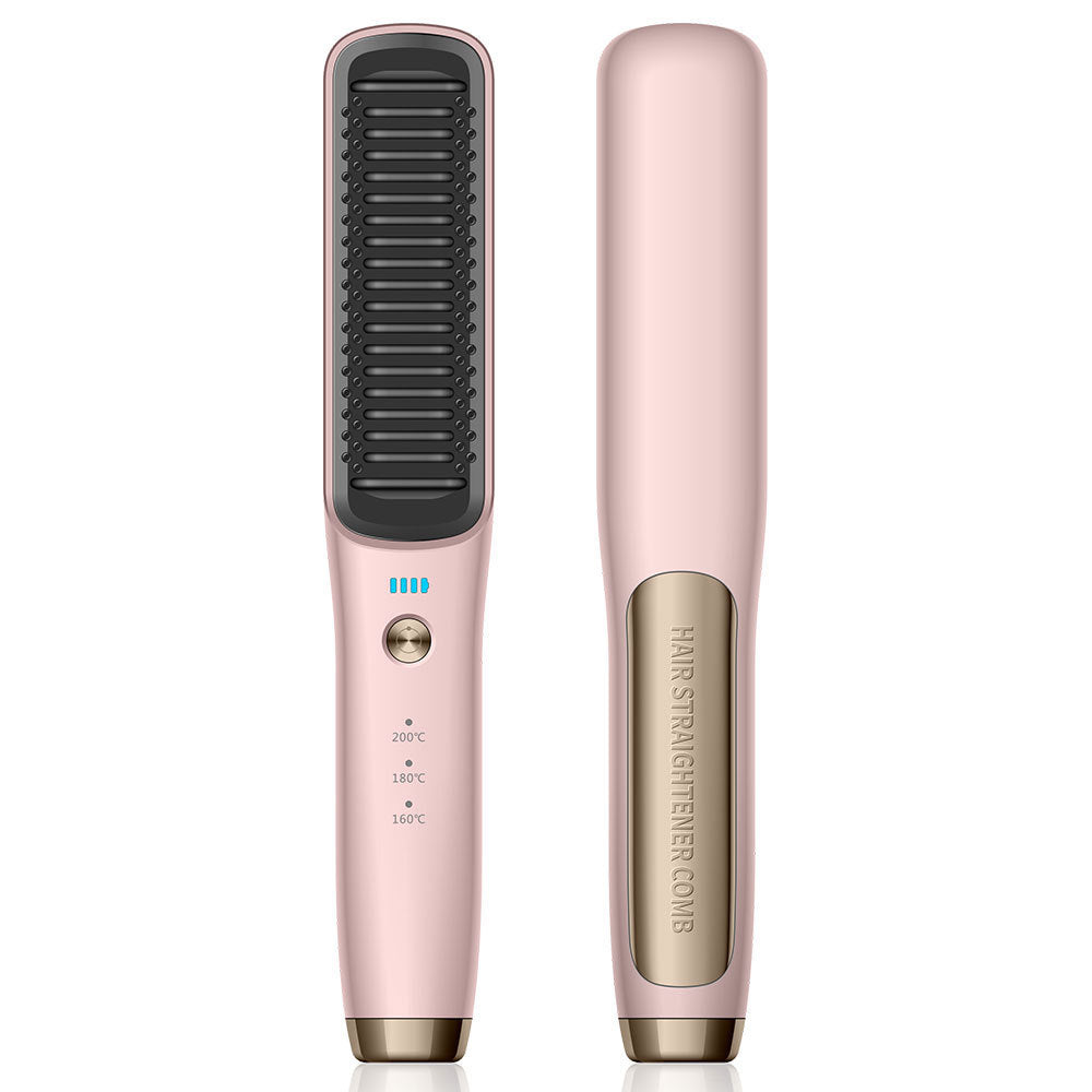 Wireless Straight Comb Hair Curler And Straightener Dual-use Hair Straightener