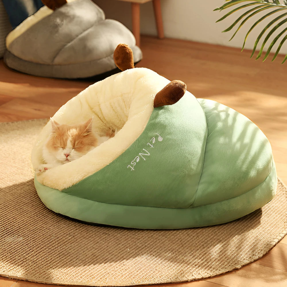 Cozy Plush Dog Bed Sofa - Warm Kennel for Small to Medium Pets