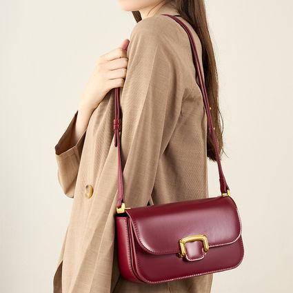 Trendy Genuine Leather Small Crossbody Shoulder Bag