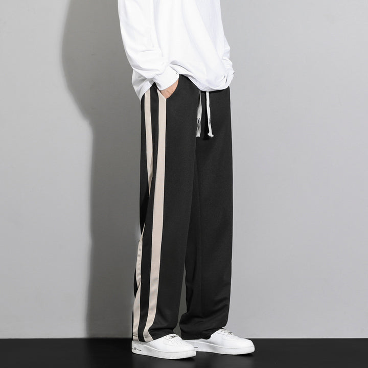 Loose Striped Long Straight-leg Casual Pants