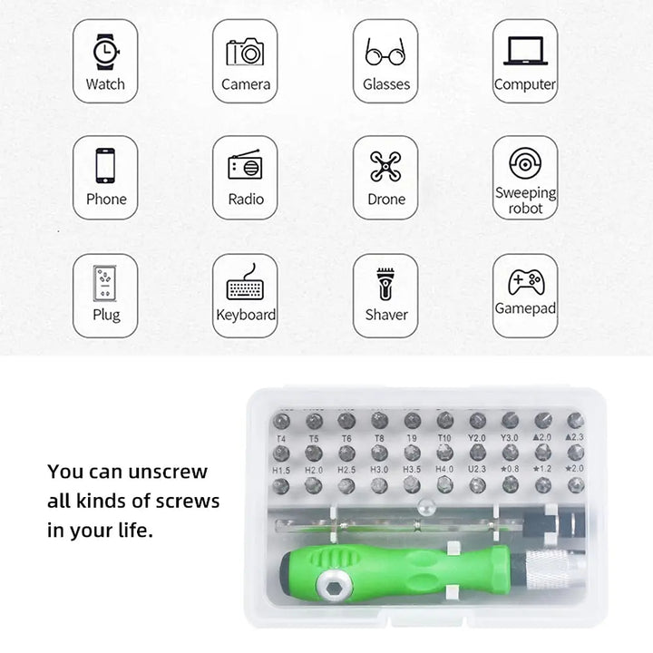 32-in-1 Mini Precision Magnetic Screwdriver Set