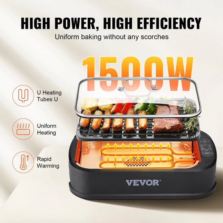 1500W Smokeless Indoor Grill