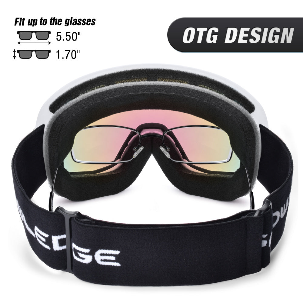 New double-layer anti-fog ski goggles, mountaineering ski goggles, men's and women's snow glasses card myopia