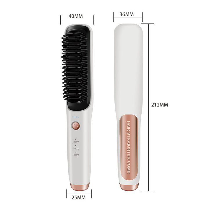 Wireless Straight Comb Hair Curler And Straightener Dual-use Hair Straightener